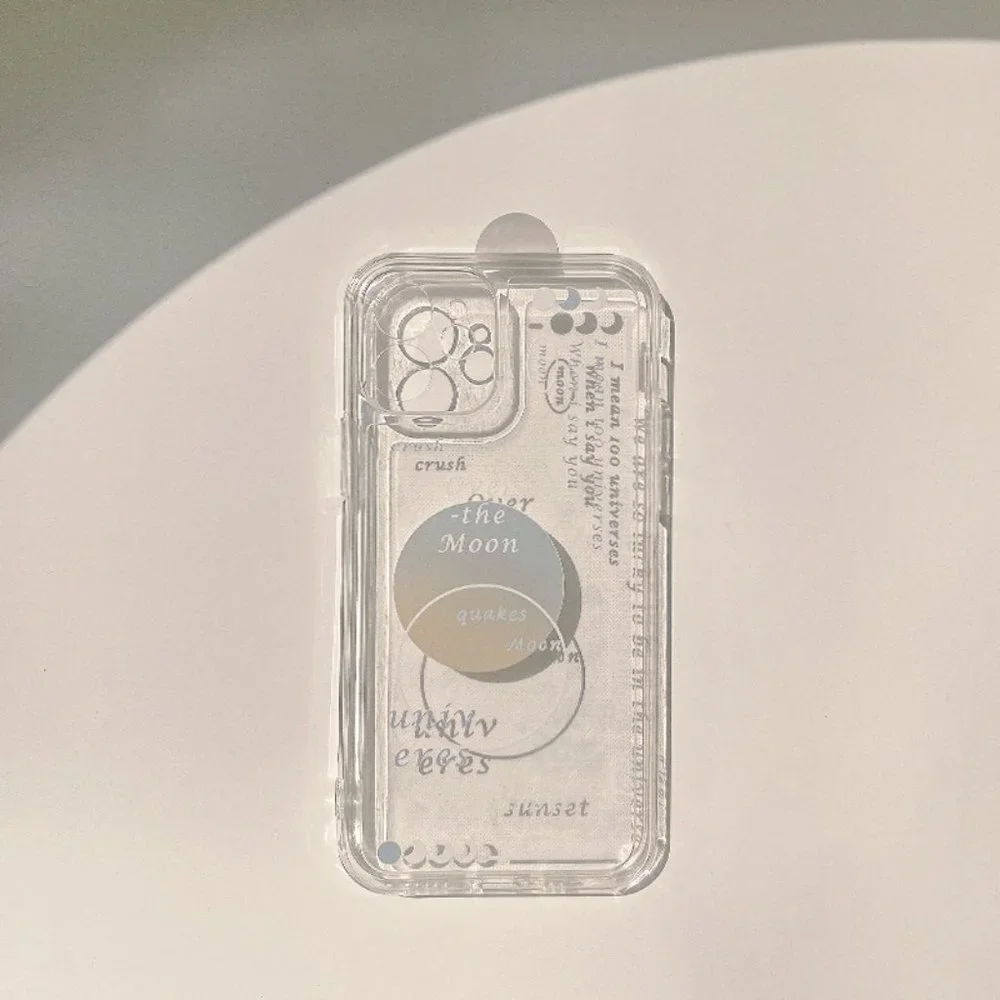 NEW iPhone 13/Pro/Max Moon Pattern Painted Clear iPhone case